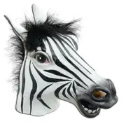 Zebra Horse Head Mask Latex Mask Horse Head Mask Animal Head Creepy Halloween Costume Theater Toy Part