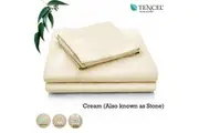 Accessorize Tencel Cotton Blend Sheet Set Cream (Also Known as Stone) Single
