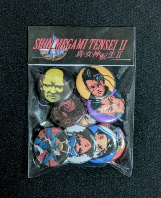 Shin Megami Tensei II [Pin / Button Set] - Atlus SFC RPG Megaten Persona 2 3 4 5