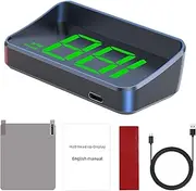 Car Heads Up Display, HUDWindshield, Large Screen Speedometer Device, Angle Adjustable Dashboard Monitor, 9x4.5x1.4cm/3.54x1.77x0.55 inches, Ideal for Vehicles and Motorcycles