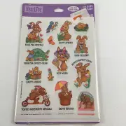 Heartline Easter Holiday Sticker Sheets Bunny Rabbit Springtime Decal Vintage