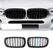 Front Hood Kidney Grille Bumper Black Dual Grill Replacement Part Car Accessories Compatible For BMW F15 X5 F16 X6 2014-2017(M Color)