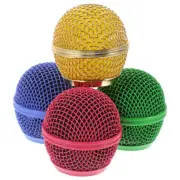 4 Pcs Microphone Mesh Head Accessories for Singing Grill Replacement