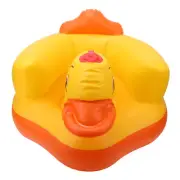 (Oval Bottom)Yellow Duck Inflatable Baby Chair Sofa Baby Bath Stool Safety ZK
