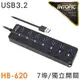 INTOPIC 廣鼎 USB3.2 7孔高速集線器(HB-620)