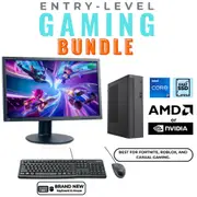 Entry Gaming Desktop Intel i7 CPU 16GB RAM SSD+HDD + 24" Monitor 1GB Graphics - Refurbished (Grade A)