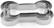 Dog Bone Cookie Cutters, ONEJU Stainless Steel Dog Bone Biscuit Cutters, 3-Piece