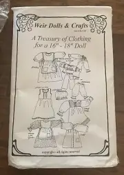 Weir Doll Patterns 16"-18" Doll Sewing Uncut Pattern