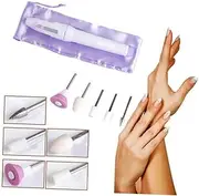 Housoutil Nail Drill Kit 5 Bits Electric Manicure Tool Portable for Home Travel Professional Nail File