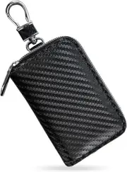 Faraday Key Fob Protector Box, Carbon Fiber Car Shielding Bag for Black