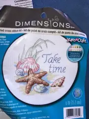 Dimensions Counted Cross Stitch Kit 73060 Take Time Learn A Craft & Plastic Loop