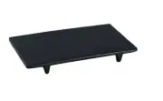 Yanco China BP-5008 Black Pearl Asian Style Melamine 8" x 4.75" Display Plate
