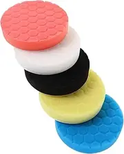 GRADENEVE 5pcs Hexagon Pattern Car Polishing Pad Set Interchangeable Foam Wax Applicator Sponge Pads for Auto Detailing Soft and Gentle Paintwork for Waxing and Polishing