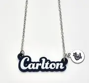 AFL Carlton Blues Script Necklace