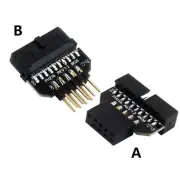 Front Panel Plug Connector USB3.0 19-pin To USB2.0 9-Pin Adapter For Motherboard