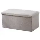 Faux Leather Storage Footstool Sofa Ottoman Bench Folding Footrest Box Seat