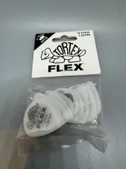 Dunlop Tortex Flex Jazz III XL 1.35mm 12 Pack Guitar Picks - White