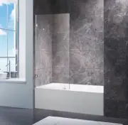 700 x 1450MM OPEN DOOR FRAME-LESS OVER BATH SHOWER SCREEN