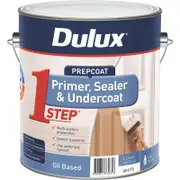 Dulux 4L White Prepcoat 1Step Oil Based Primer Sealer And Undercoat - 4L