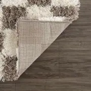 Size: 2'7" x 10' Runner - Atira Brown Checkered Area Rug