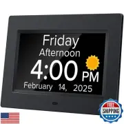 Mitoart Digital Alarm Clock with Date and Day of Week for Dementia Seniors, V