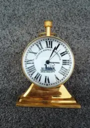 Double Face Brass Clock, Nautical Brass Tabletop Clock, Study Table Clock, Room