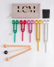 Tuning Forks for Chakra Healing and Music Therapy by LCM Innovations set of 5