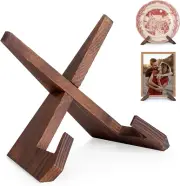ANBOXIT Plate Holder Display Stand - 6.5 Inch Picture Frame Stand, Wooden Dis...