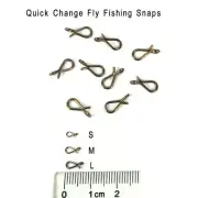 Aventik 25pcs/Bag Fly Fishing Snap Barrel Swivel Lock Hook Snap Stainless Steel