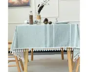 Cotton Linen Waterproof Table Cloth Burlap Kitchen Table Cloth Dining Table Cloth Rectangular Table Cloth,Gray