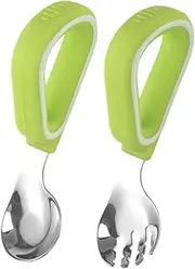 FOMIYES Independence Promoting Boys and Girls Cutlery Boy Girl Fork Spoon Set Silicone Fork Utensils for Home Travel