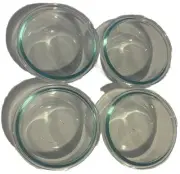 BRAND NEW VINTAGE PYREX GLASS BOWLS SET OF 4 MIXING NEVER USED CLEAR