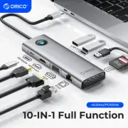 ORICO USB Docking Station Type C HUB to HDMI-4K60Hz USB3.0 RJ45 PD100W Charge