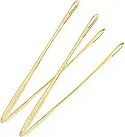 AUTSUPPL Restaurant Grade Food Tongs 2 Pcs Stainless Steel Cooking Clip Non-Slip Grip for Kitchen