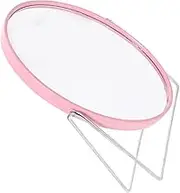 BIUDECO Swivel Table Mirror with Angle Design Double Sided Makeup Mirror for Desk for Makeup Shaving Eyebrow Trimming and Facial Care Durable Stand Stylish Shape