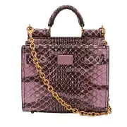Dolce & Gabbana Cuero de Culebra Crossbody Bag Sicily 62 Micro Rose Pink 11632