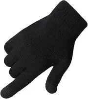 [WOFASHPURET] Glove for Gentlemen Winter Gloves Warm Gloves Mittens Spandex Gloves Black Lace Gloves Windproof Gloves Thicken Knitted Gloves Anti-slip Gloves for Men Gloves for Screen Touch