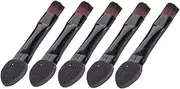 Healeved Pcs Double Sided Makeup Brush Set Eye Shadow Eyebrow Brush Portable Soft Sponge Applicator for Women Black Suitable for Beginners Professionals