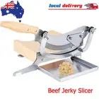 Beef Jerky Slicer Biltong Cutter Herbs Meat Ginseng Slicer with Solid Beech Wood