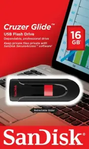 SANDISK CRUZER GLIDE 16GB USB FLASH DRIVE MEMORY STICK THUMB STORAGE 16 GB