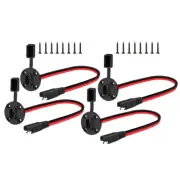 4 Sets Solar Power Cable Sae Connector Socket Sidewall Port Panel Mount Plug