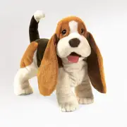 NEW PLUSH SOFT TOY Folkmanis 2919 Basset Hound Dog Full Body Hand Puppet
