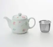 Group pottery teapot pot, cherry blossom pattern, green tea, with tea strainer,