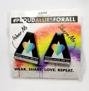 NYX Proud Allies For All Pride Pin Set of 2, New! C19