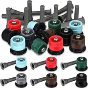 Patelai 48 Variable Arc Nozzle Pop-up Sprinkler Head Multicolor Adjustable 360 Degree Rotating Sprinkler Heads for Septic Nozzle Replacement for Garden Lawn Irrigation (6/8/10/12/15/17 Van)