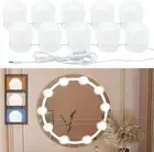 LED Vanity Lights for Mirror, Hollywood Style Vanity Stick on Lights with 10 Dim
