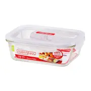 Locknlock 1L Euro Rectangular Borosilicate Glass Food Container w/ Lid Clear