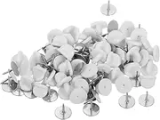 TEMPNAP 50pcs Butterfly Hat Buckle Boutonniere Pins Tie Locking Pin Backs Double Sided Pin Fasteners Butterfly Clutch Pins Pin Backers Rubber Pin Backs Locking Blank Pins Pinback White PVC