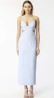 NWT ~ BARDOT [sz 6] light blue Cut Out Slit Midi dress rrp $149