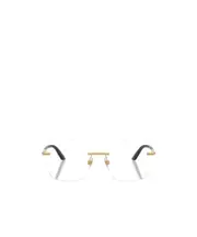 geometric-frame glasses 57 White